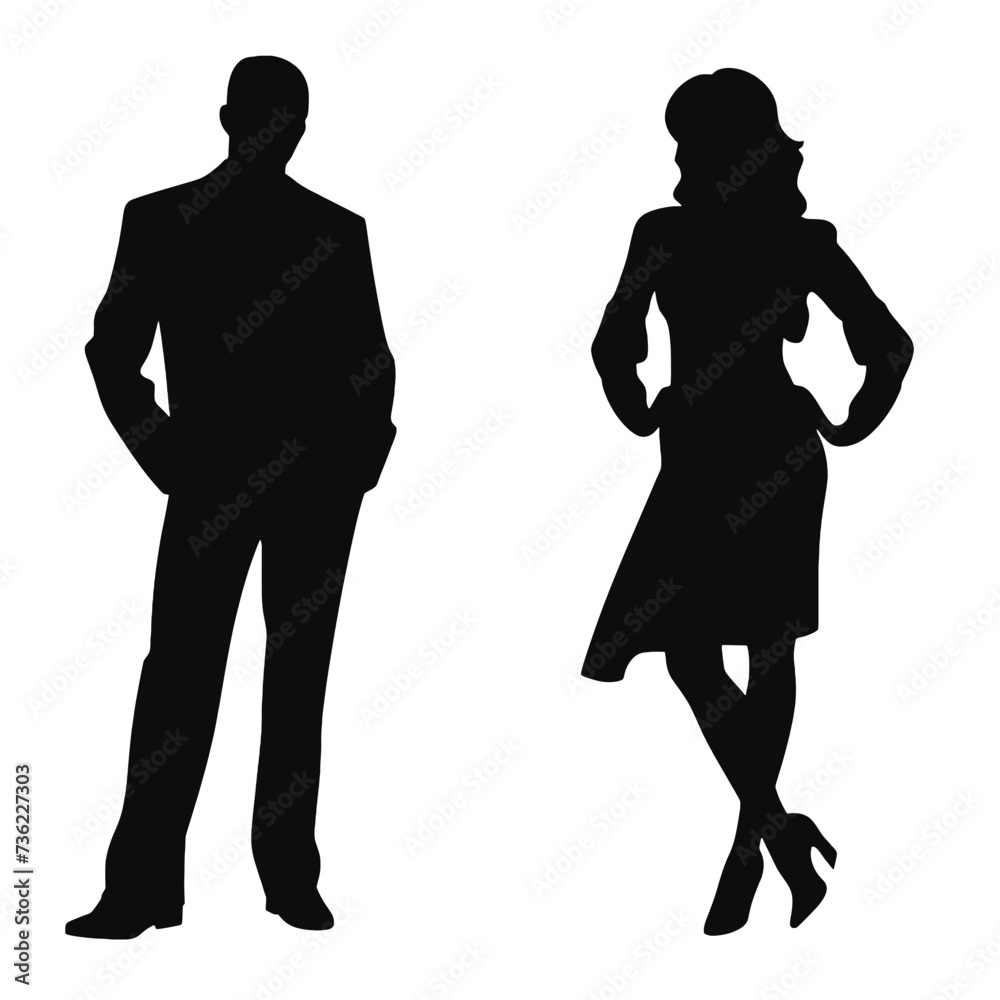 business people silhouette 