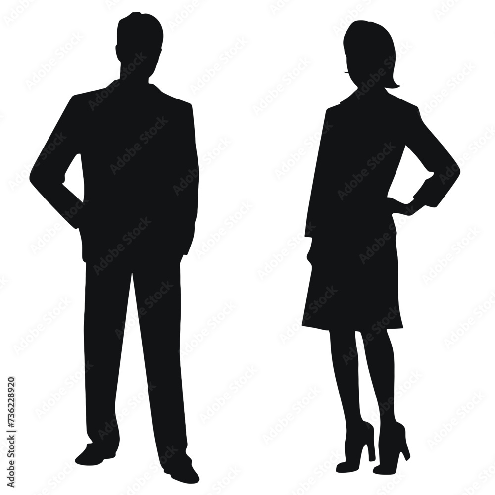 business people silhouette 