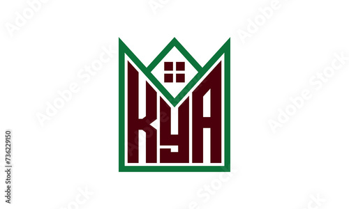 KYA initial letter real estate builders logo design vector. construction ,housing, home marker, property, building, apartment, flat, compartment, business, corporate, house rent, rental, commercial photo