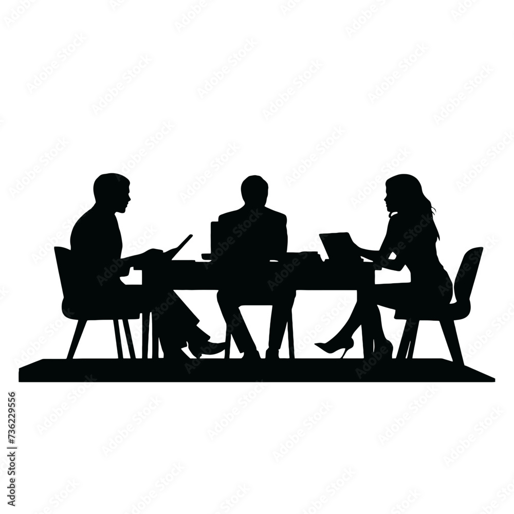 business people silhouette 