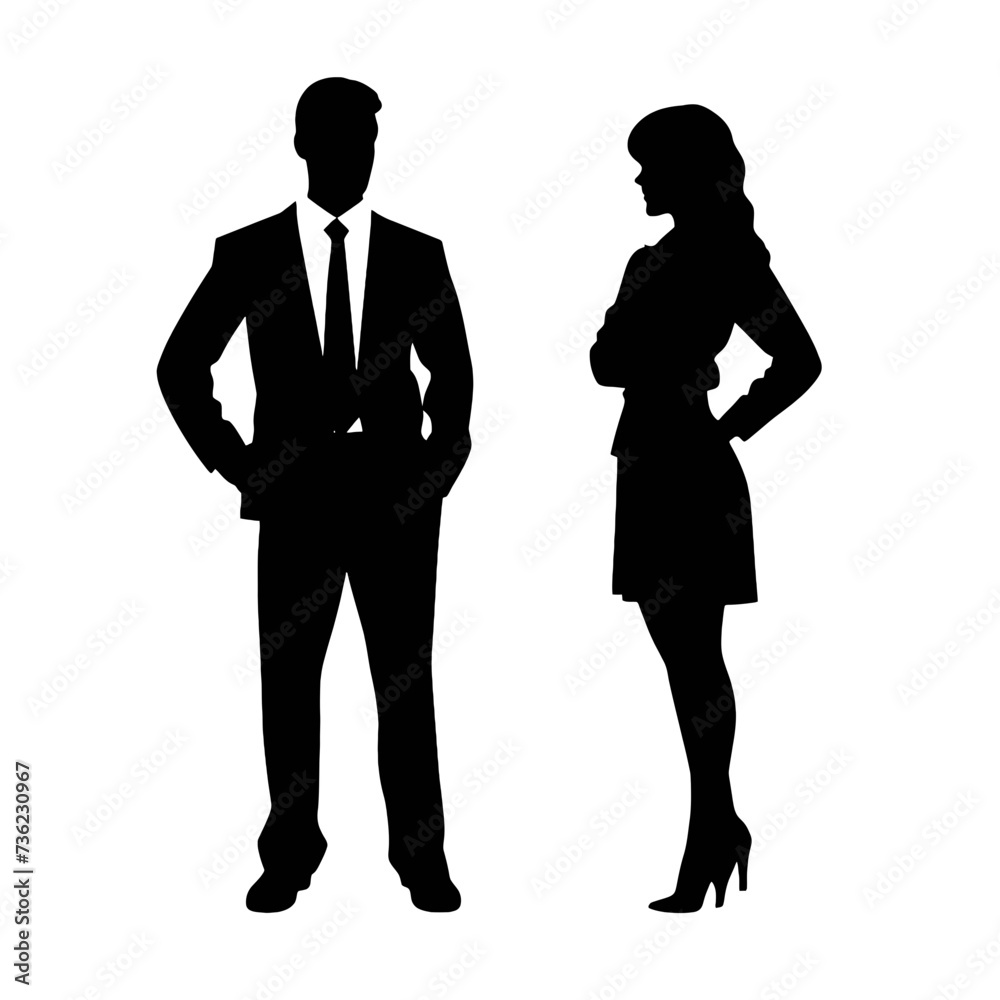 business people silhouette 