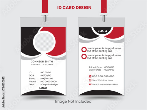 Free vector abstract id cards template concept