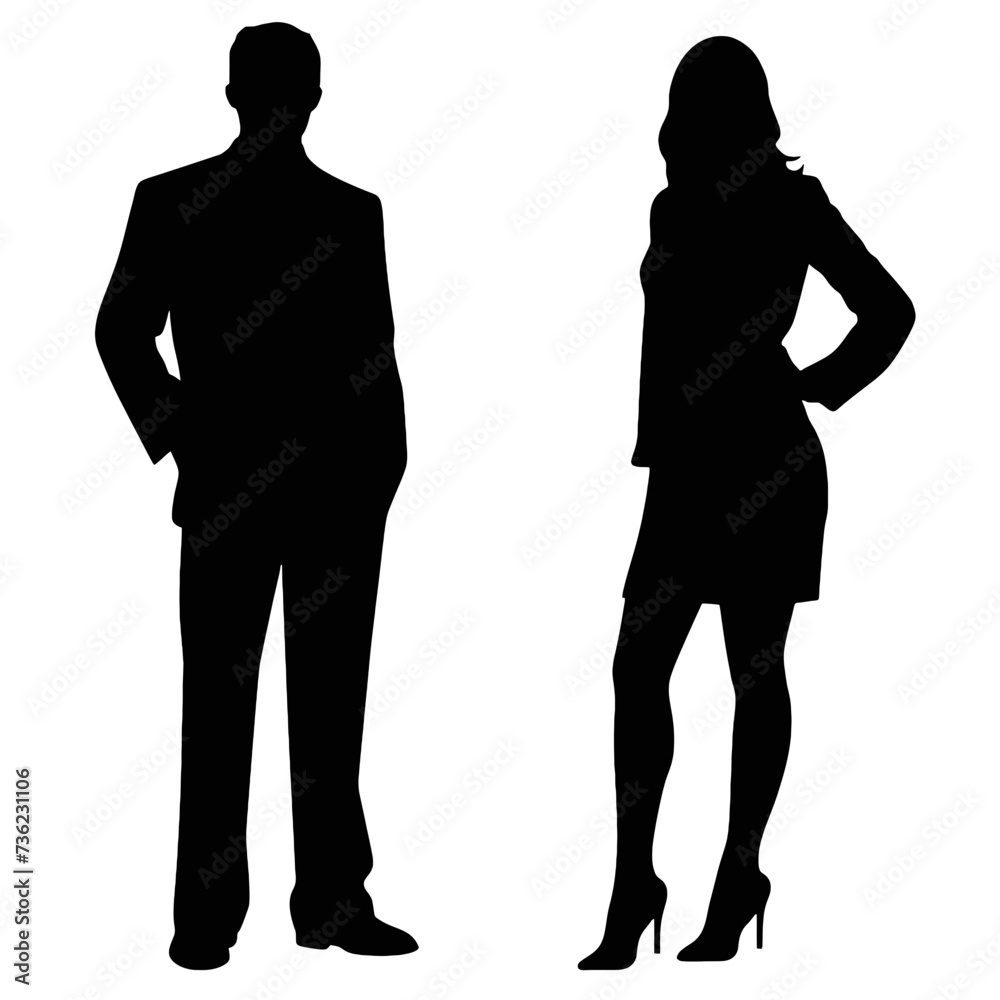 business people silhouette 