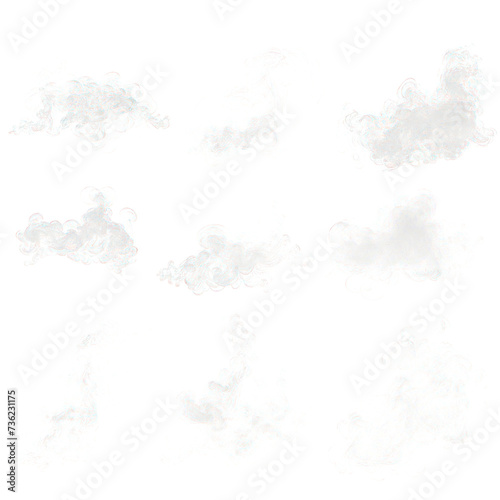 Abstract white smoke cloud, a soft white Smoke explode cloudy on transparent png. 