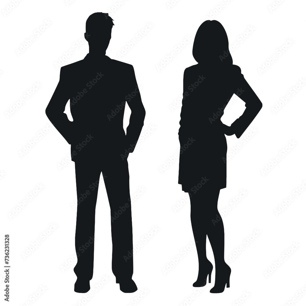 business people silhouette 