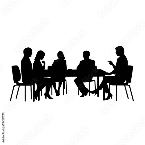 business people silhouette 