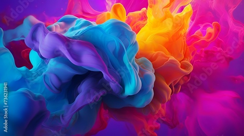 Attractive wallpaper colorful splash paint