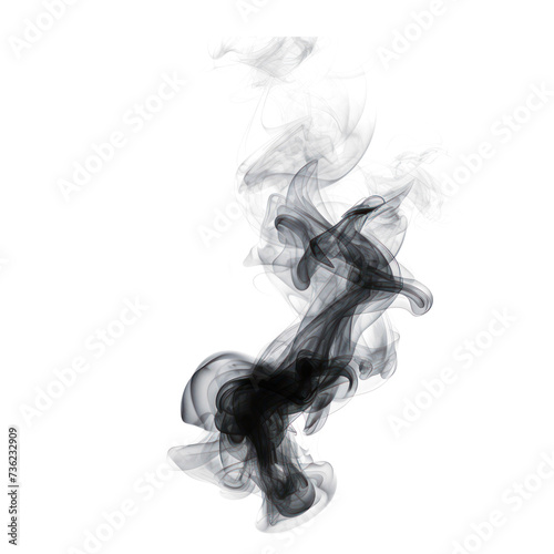 Abstract flying gray smoke cloud, a soft Smoke explode cloudy on transparent png. 