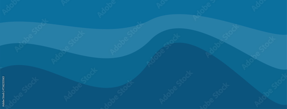 Minimalist abstract sea blue background.