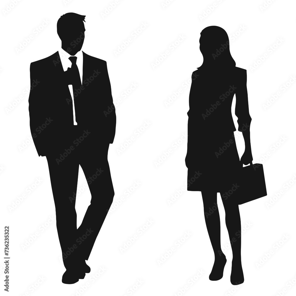 business people silhouette 