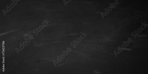 Black empty school blackboard for background