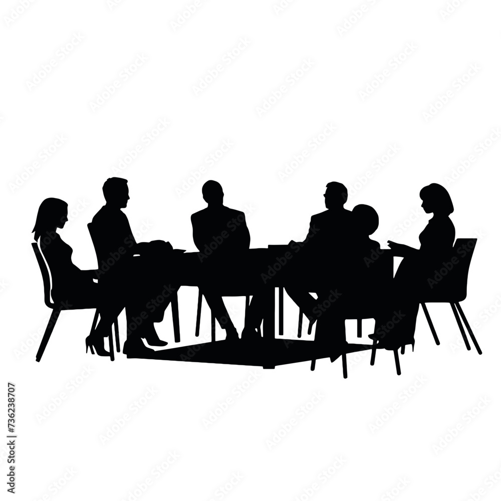 Fototapeta premium business people silhouette 