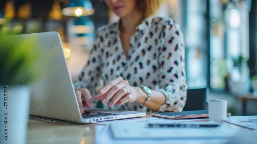 Focused Individual Engaged in Professional Work on a Laptop Focused Individual Engaged in Professional Work on a Laptop