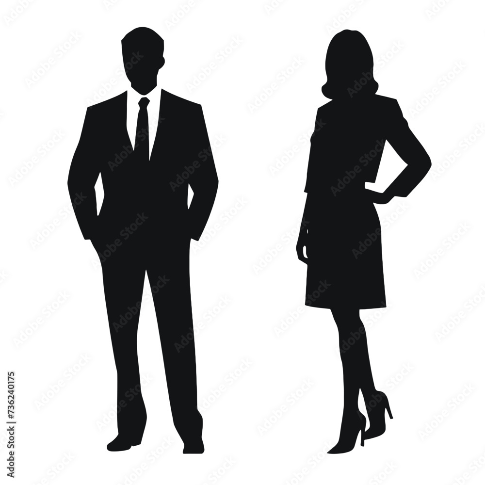 business people silhouette 