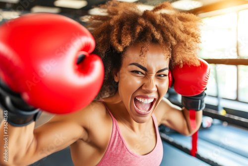 Self-Defense Mastery: Young Woman in Boxing Session