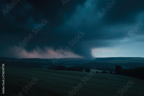 Cyclone Chaos  Tornado Engulfing Farm Fields