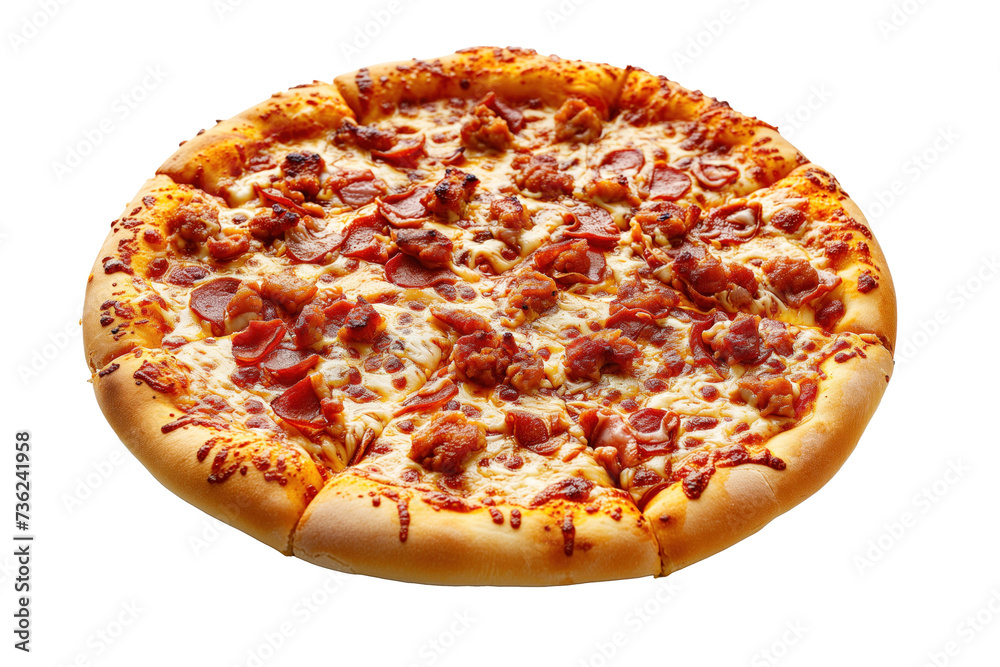 Buffalo pizza isolated on white background