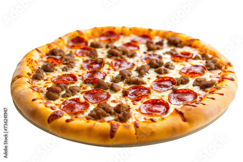 Buffalo pizza isolated on white background