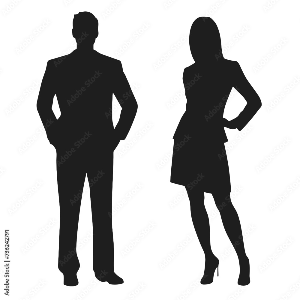 business people silhouette 