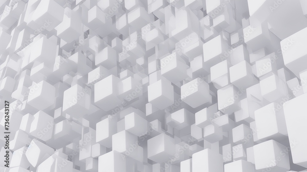 Abstract White cubes background Abstract White cubes background