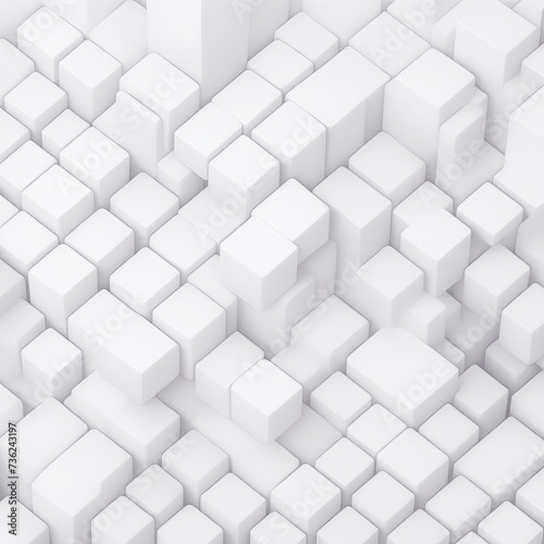 Abstract White cubes background
