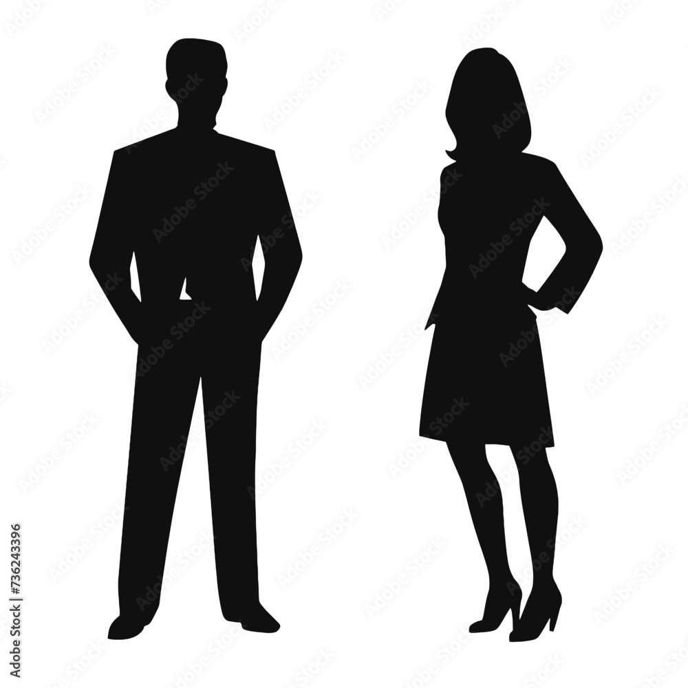 business people silhouette 