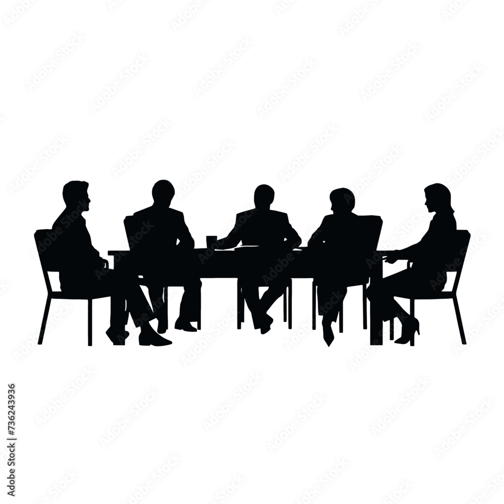 Fototapeta premium business people silhouette 