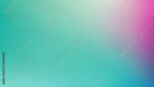 Abstract Blue teal green and pink grainy gradient background photo