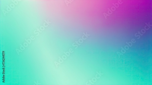 Abstract Blue teal green and pink grainy gradient background