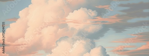 a simple oil painting of the sky