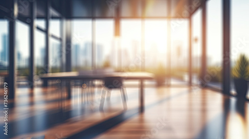 blurred background of modern office