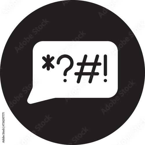 swearing glyph icon