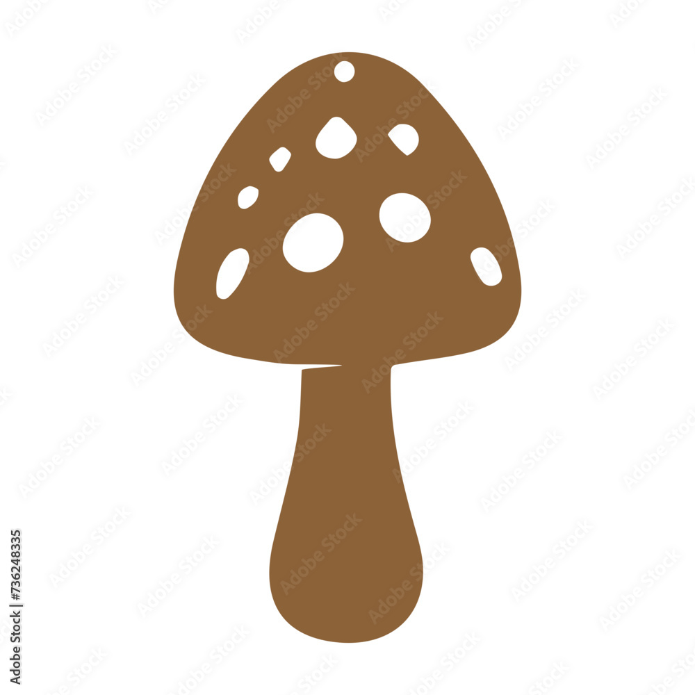Mushroom and toadstool vector flat design Mushroom and toadstool vector flat design