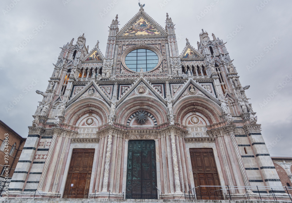 Entrance of the Duomo di Siena, Siena, Italy
