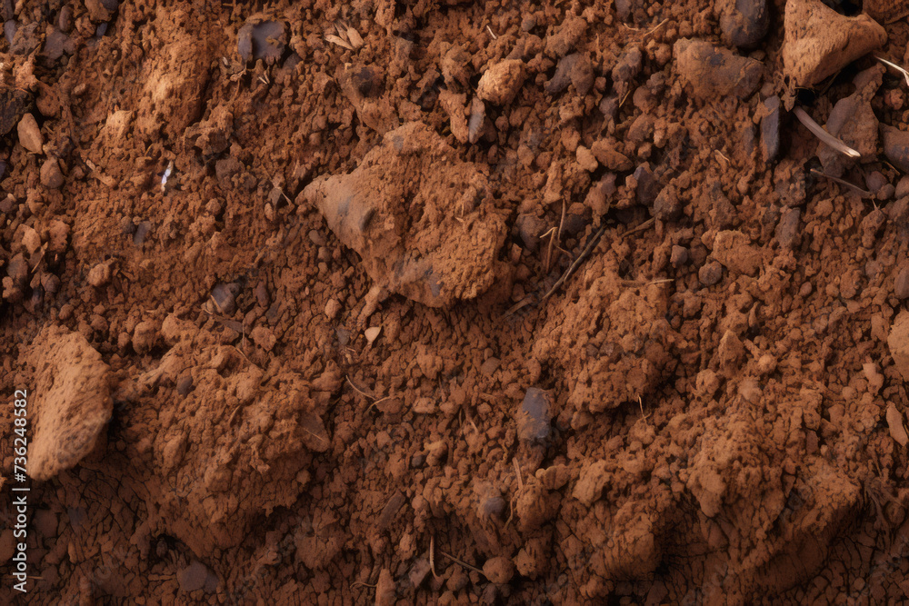Processed collage of underground brown soil layer material texture. Background for banner Processed collage of underground brown soil layer material texture. Background for banner