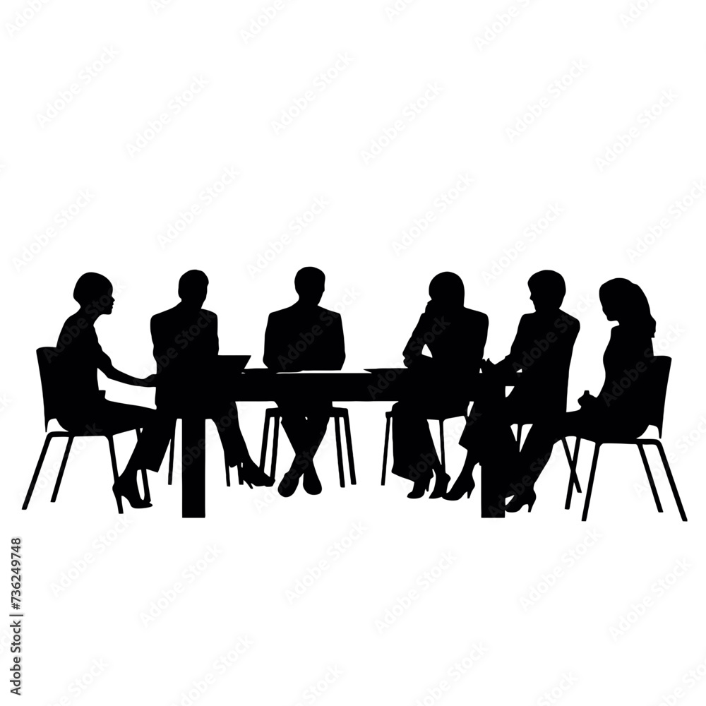 Fototapeta premium business people silhouette 