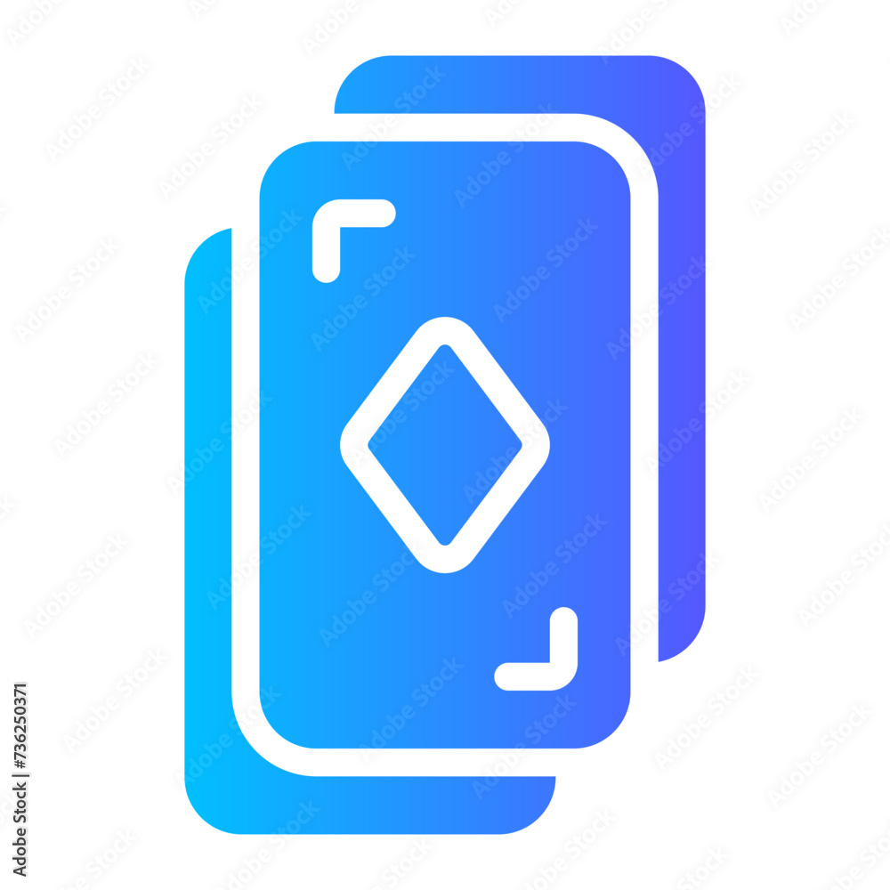 playing cards gradient icon playing cards gradient icon
