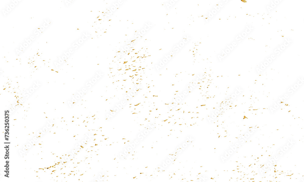 Abstract doted and confetti golden glitter and dust particles splatter on transparent background. Dust golden grunge background. Abstract doted and confetti golden glitter and dust particles splatter on transparent background. Dust golden grunge background.