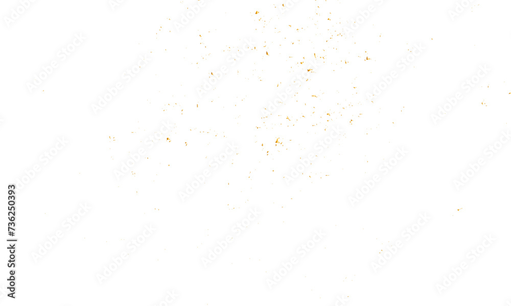 Abstract doted and confetti golden glitter and dust particles splatter on transparent background. Dust golden grunge background. Abstract doted and confetti golden glitter and dust particles splatter on transparent background. Dust golden grunge background.