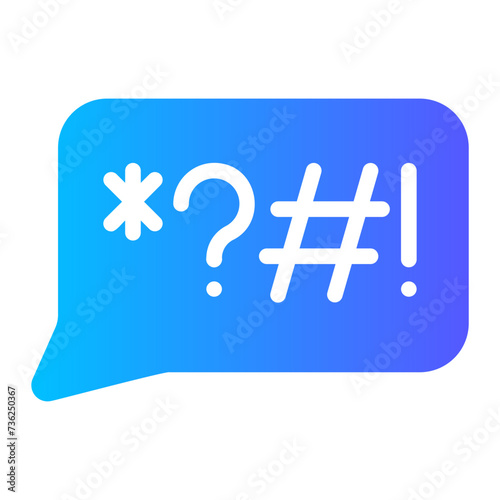 swearing gradient icon