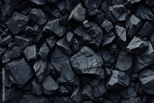 Processed collage of industrial pea coal surface texture. Background for banner, backdrop or texture photo