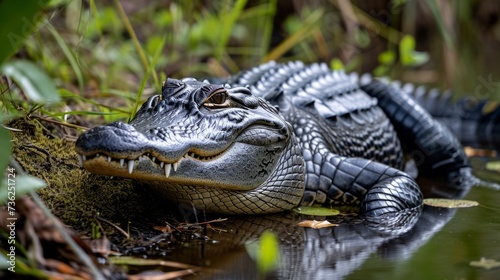American alligator, in american swamp © Nataliya