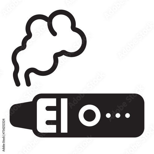 electronic cigarette glyph icon