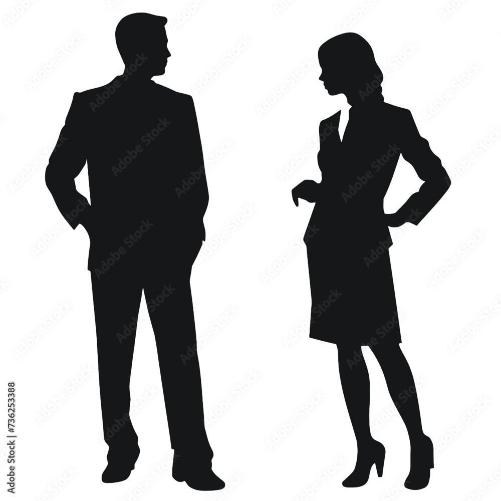 business people silhouette 