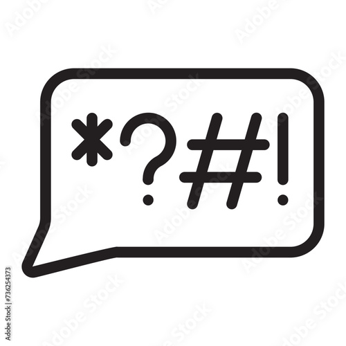 swearing line icon