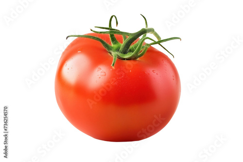 Ripe tomato isolated on white