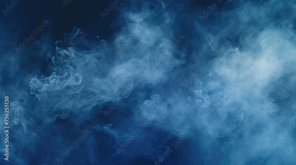 Navy Blue Color Fog Background.