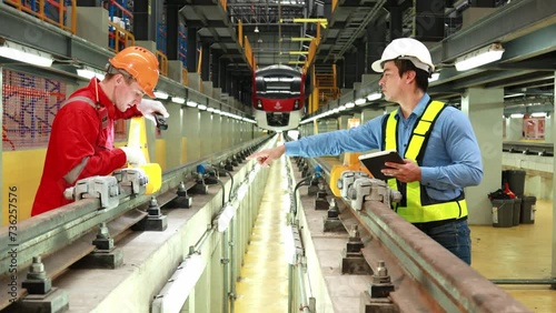 Transportation engineer consults on railway system work at maintenance center