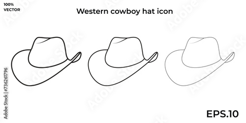a vector set of cowboy hat icons. collection of west illustration signs. Texas logo and mark.