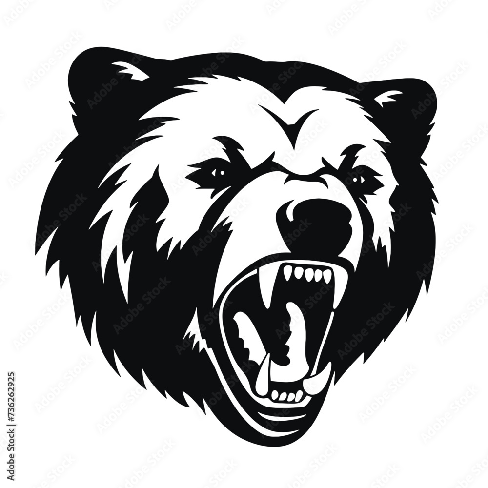Fototapeta premium Grizzly bear silhouette